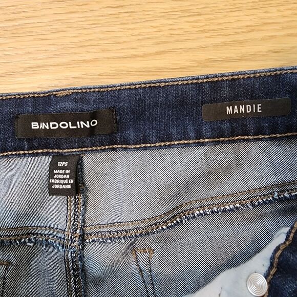Bandolino Jeans Womens 12 PS Dark Wash Mandie Perfect Fit Straight Leg 33x27 NWT - Picture 4 of 12